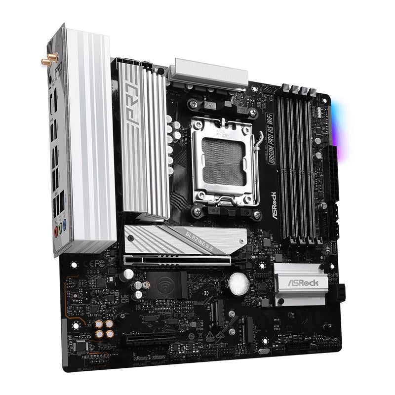 ASRock B850M PRO RS WIFI AMD AM5 Micro ATX Gaming Motherboard ASRock B850M PRO RS WIFI AMD AM5 Micro ATX Gaming Motherboard